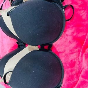 Calvin Klein Black and Beige Bra